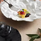 Artisan Wrinkled Paper Ceramic Plate — lifestyle shot