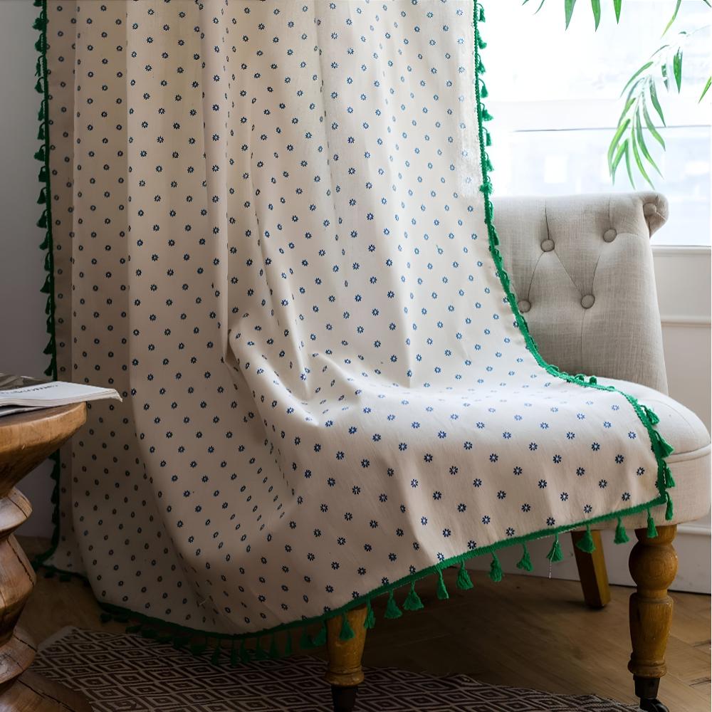 Cottage Petals Tassel Curtain — main product photo