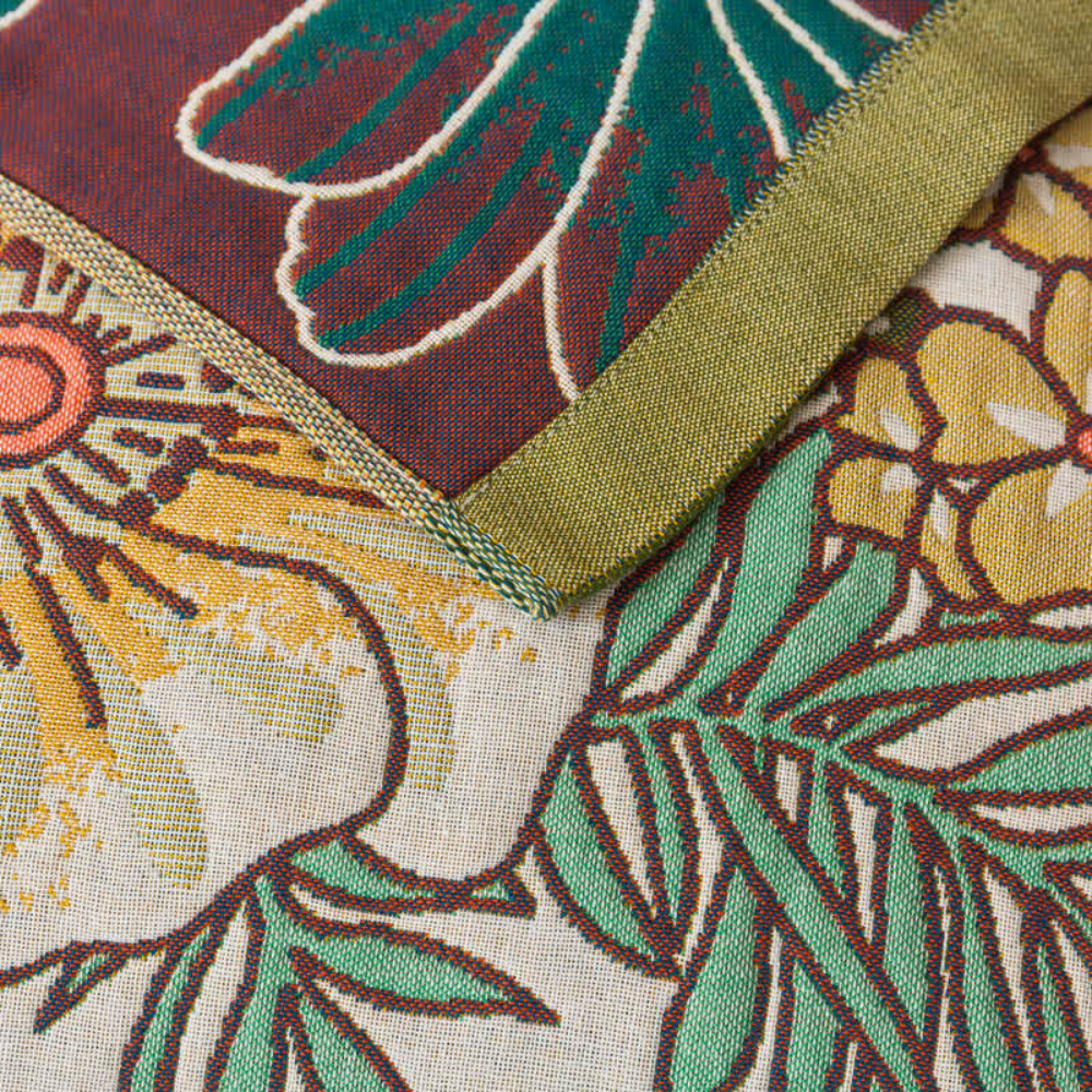 Cotton Floral Bath Beach Towel — product in use