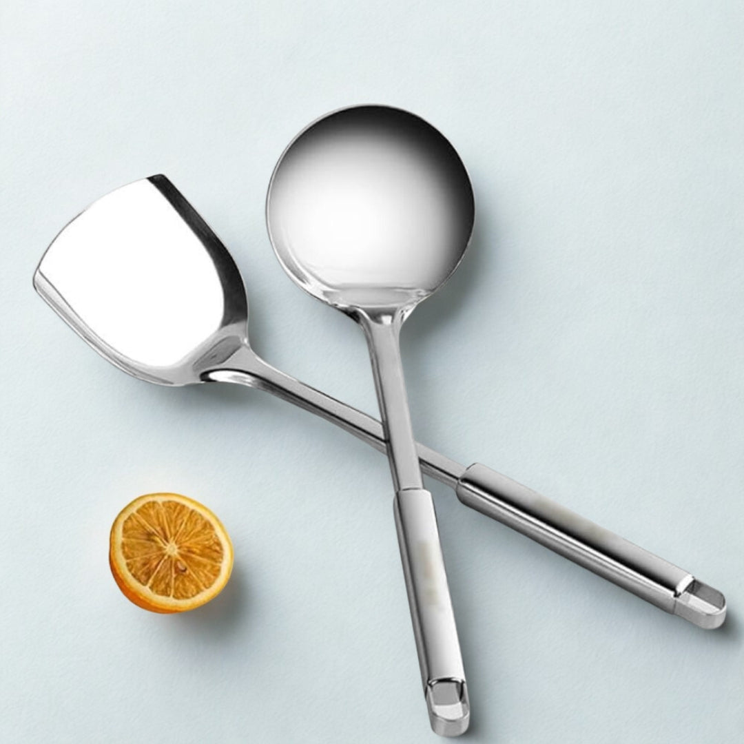 Premium Stainless Steel Cooking Utensils | 5pcs Set — product in use