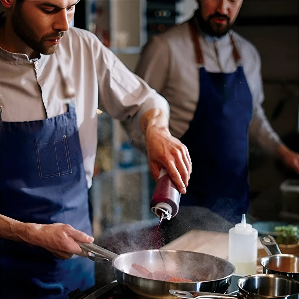 Adjustable Denim Apron — product in use