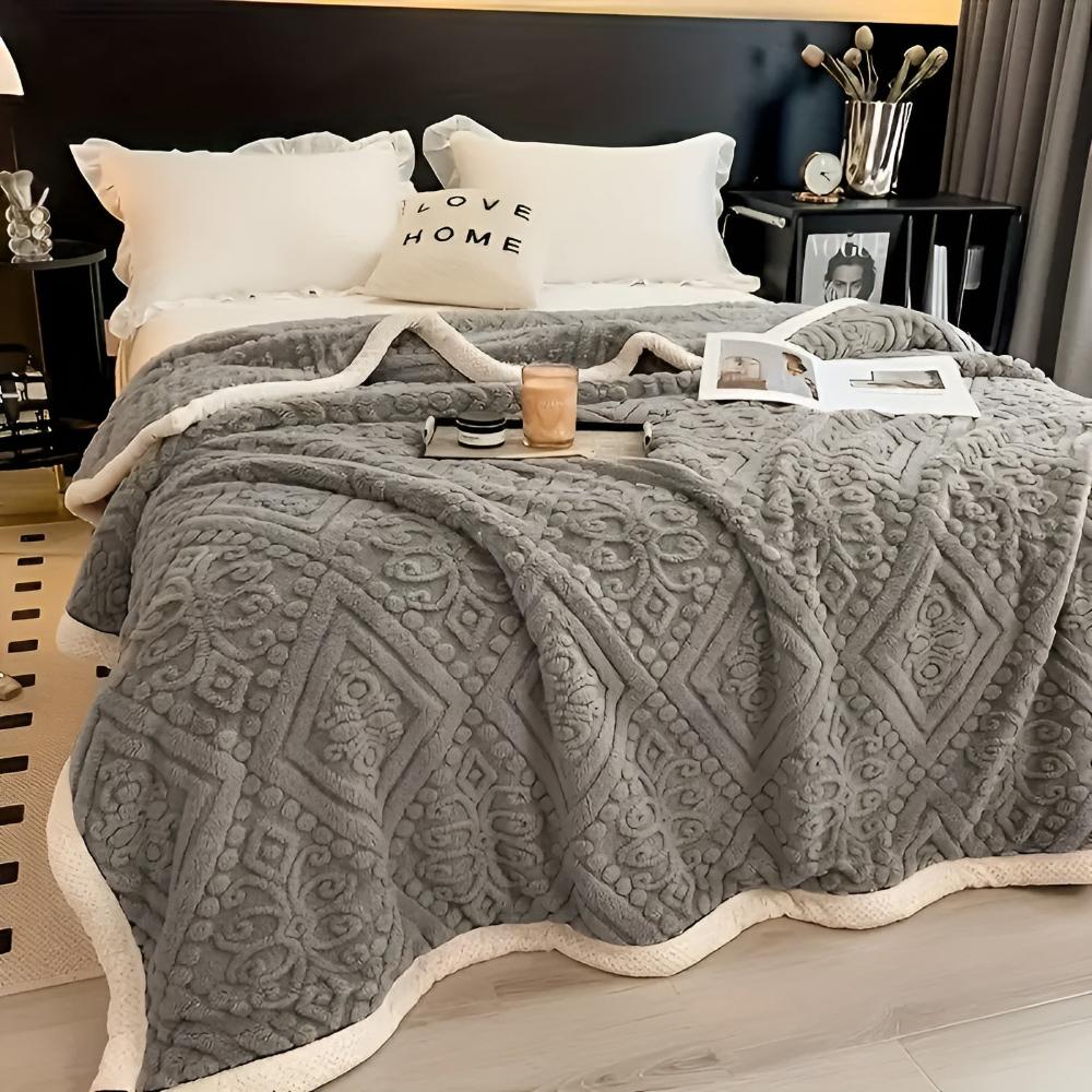 Velvet Mandala Sherpa Blanket — product in use