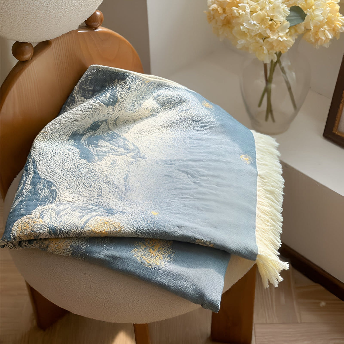Midnight Swirls Cotton Towel — product detail view