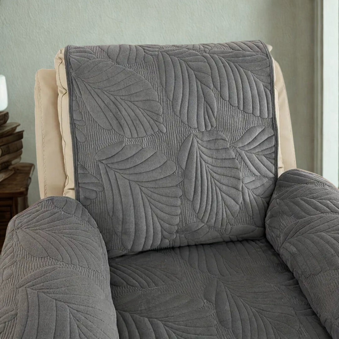 Verdant Leaf Pattern Recliner Cover — lifestyle shot
