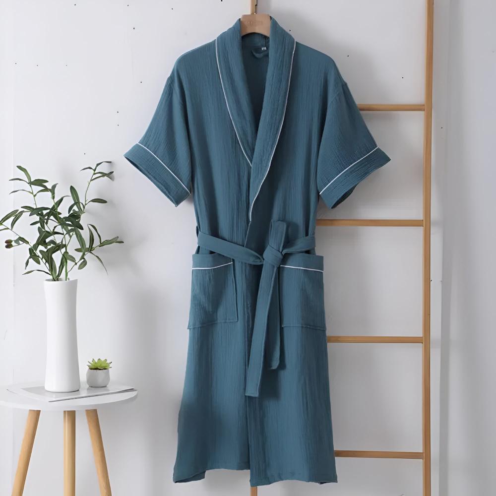 Summer Cotton Half Sleeves Bathrobe — main product photo