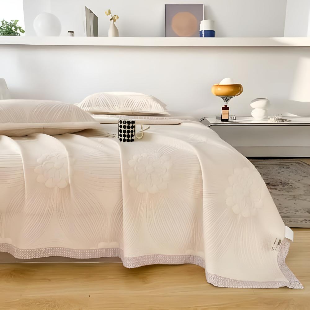 Floral Pattern Cotton Coverlet — main product photo