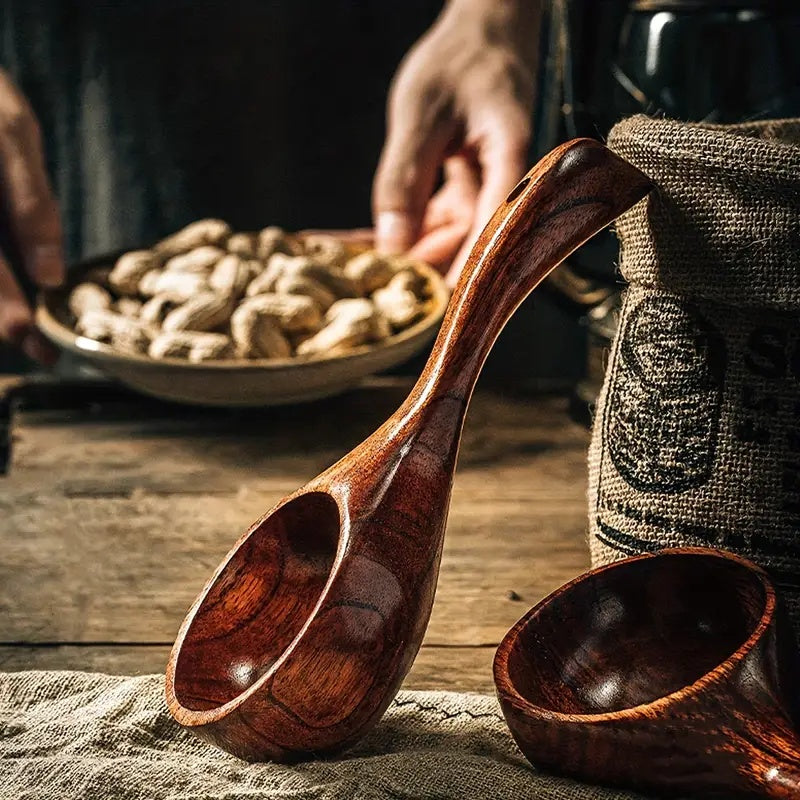 Large Wooden Multi-Purpose Scoop- 1pc — product in use