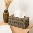 Rustic Rattan Tissue Box — product in use
