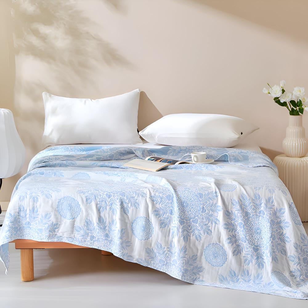 Fresh Floral Comfy Cotton Blanket — main product photo