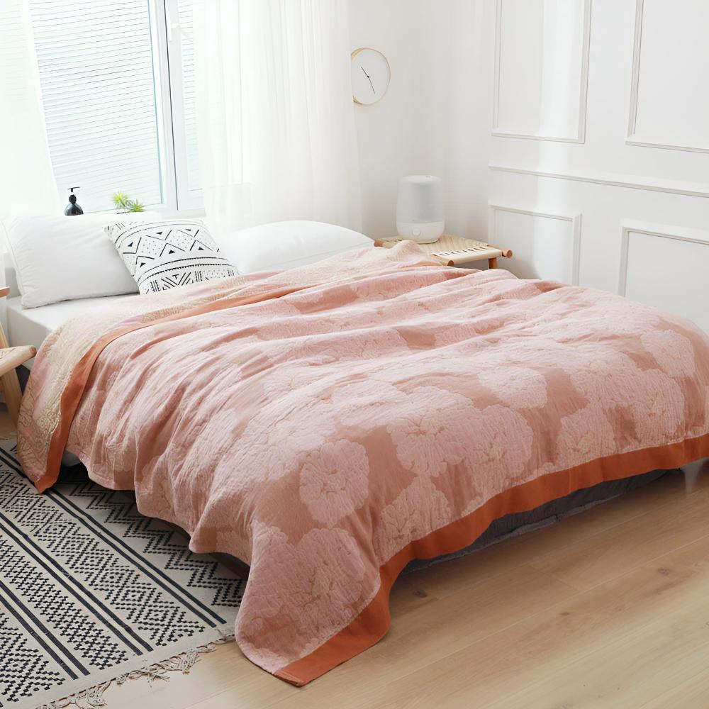 Botanical Bliss Cotton Blanket — product feature detail