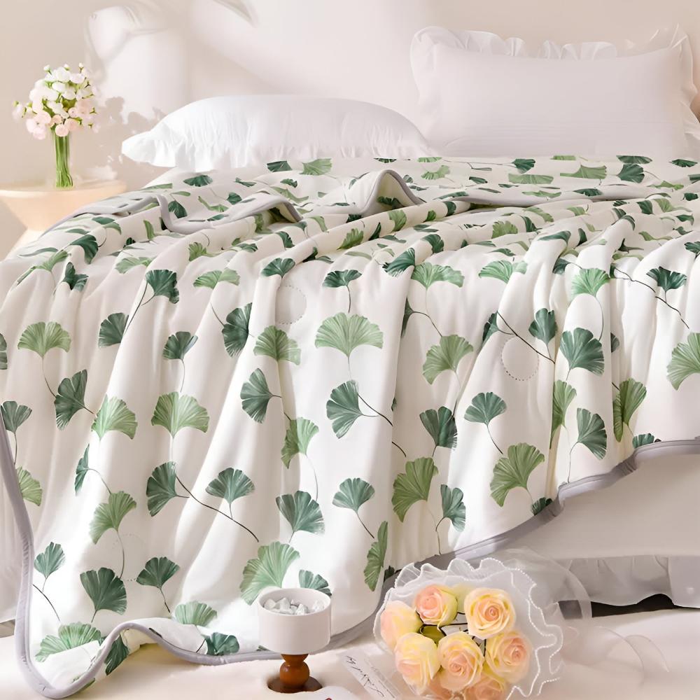 Ginkgo Leaf Comfort Blanket — product close-up