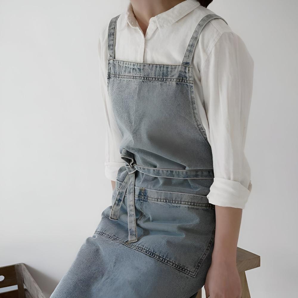 Premium Denim Apron — product close-up