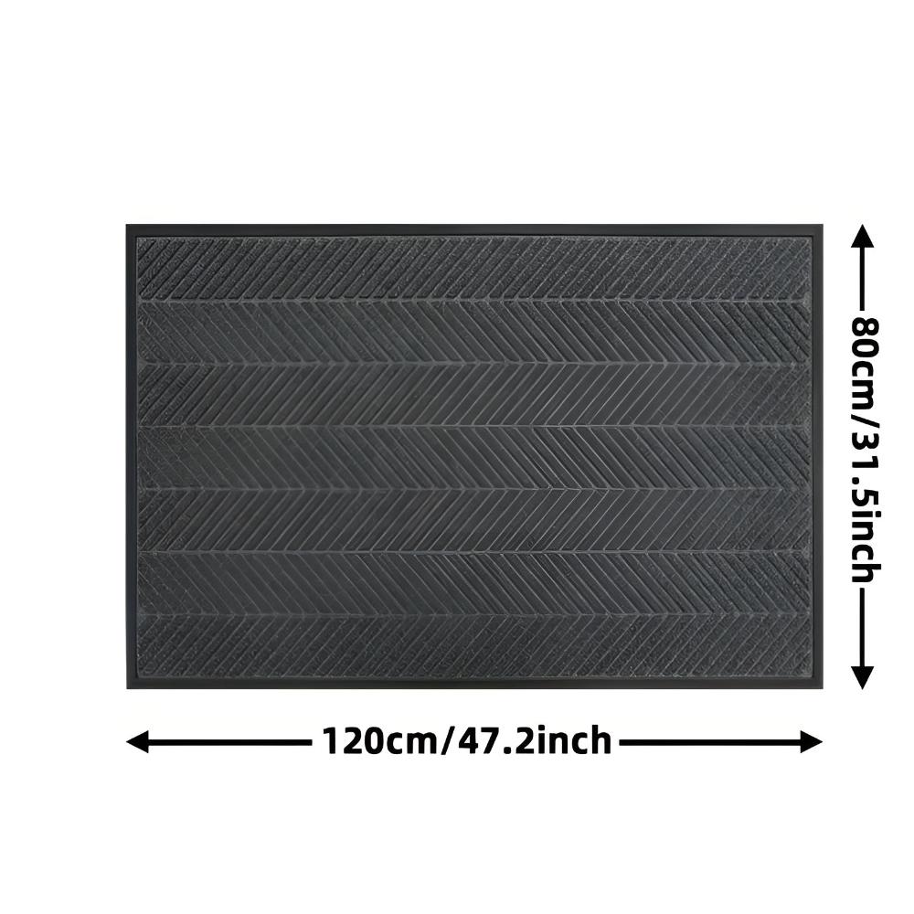 Chevron Ridges Non-Slip Door Mat — alternate angle view