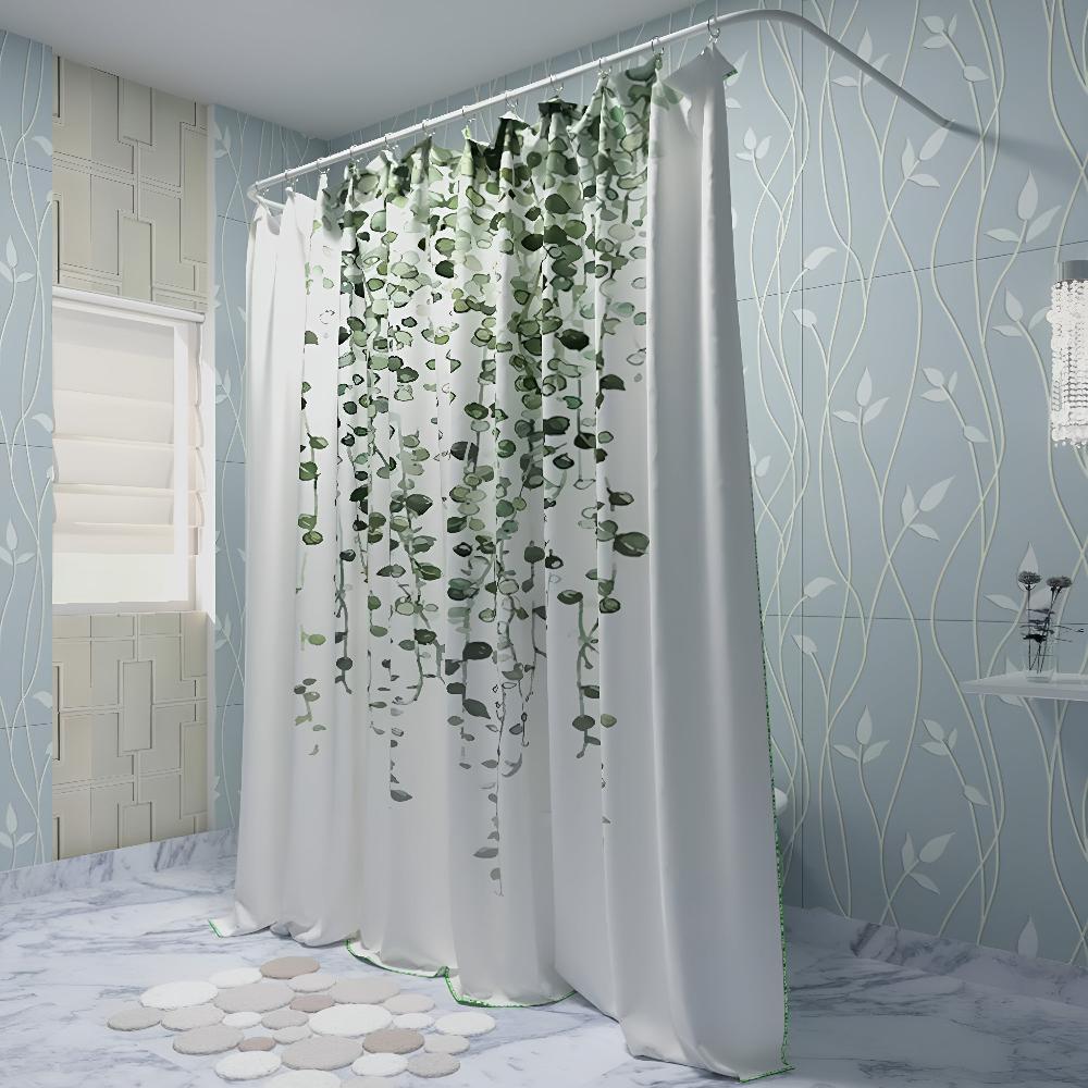 Leaf Drop Vine Shower Curtain — lifestyle shot