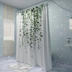 Leaf Drop Vine Shower Curtain — lifestyle shot