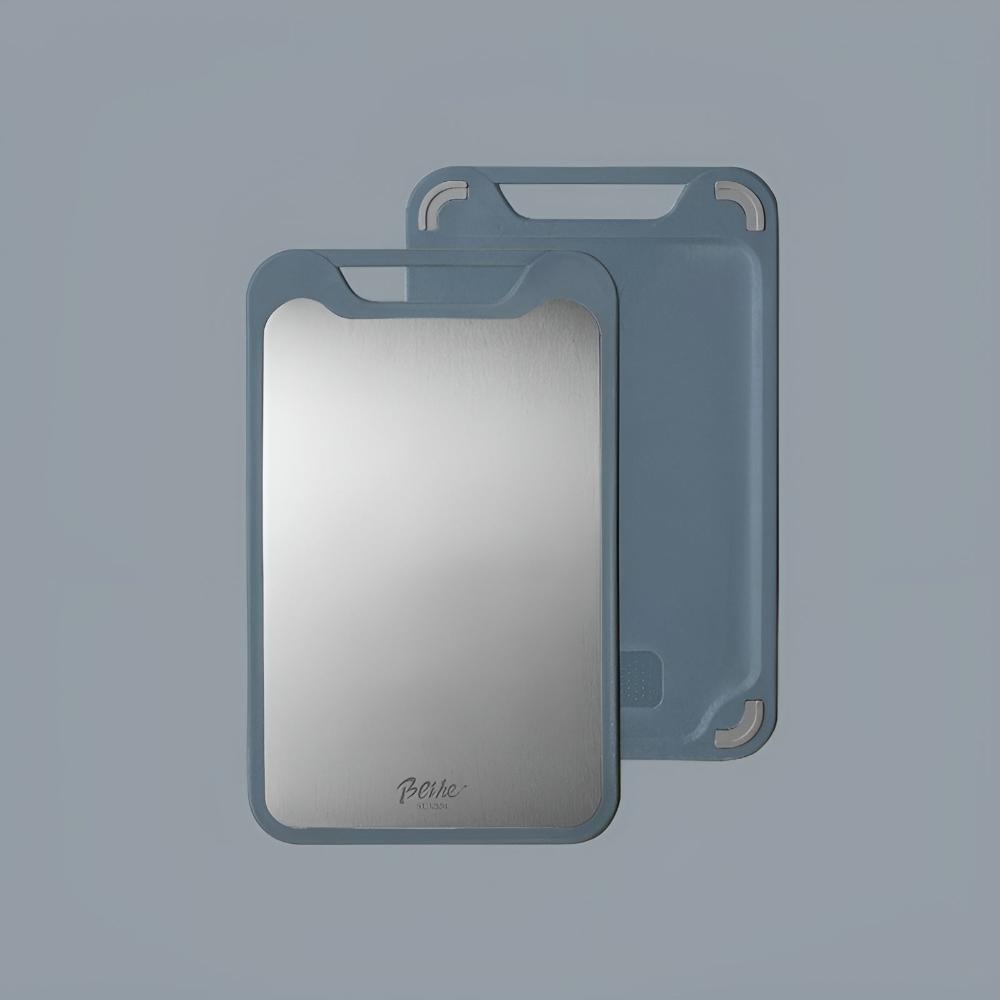 Stylish Double-Sided Stainless Steel Chopping Board — alternate angle view