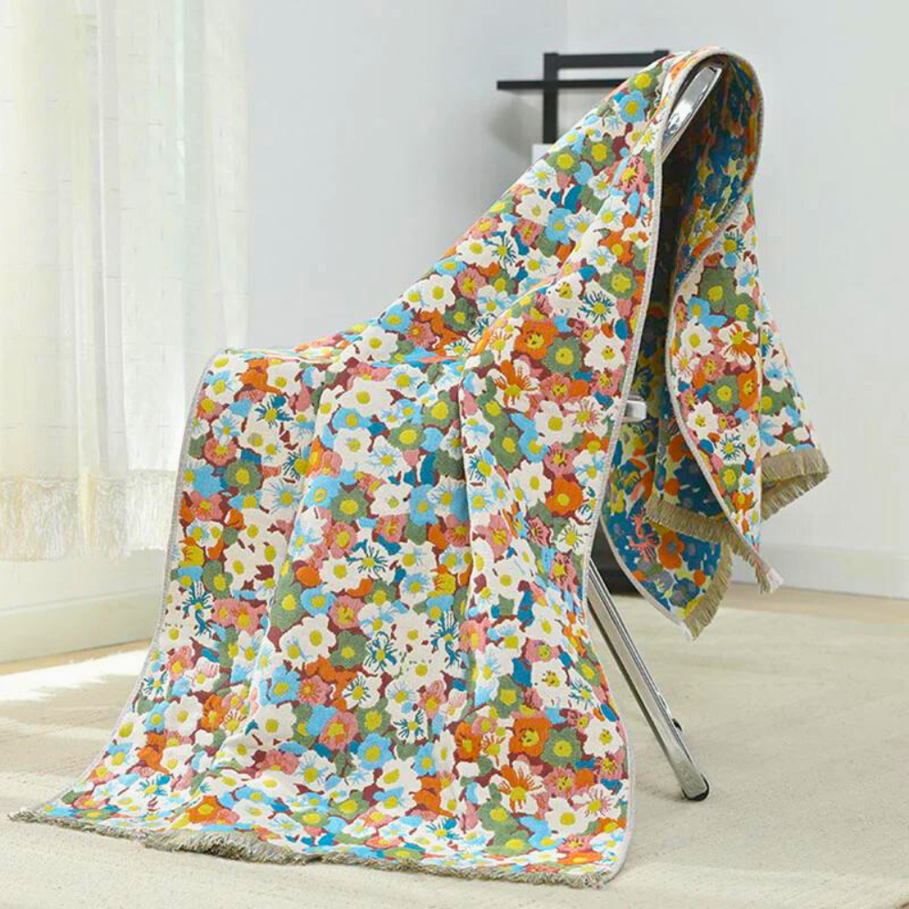 Opulent Flora Reversible Towel — product detail view