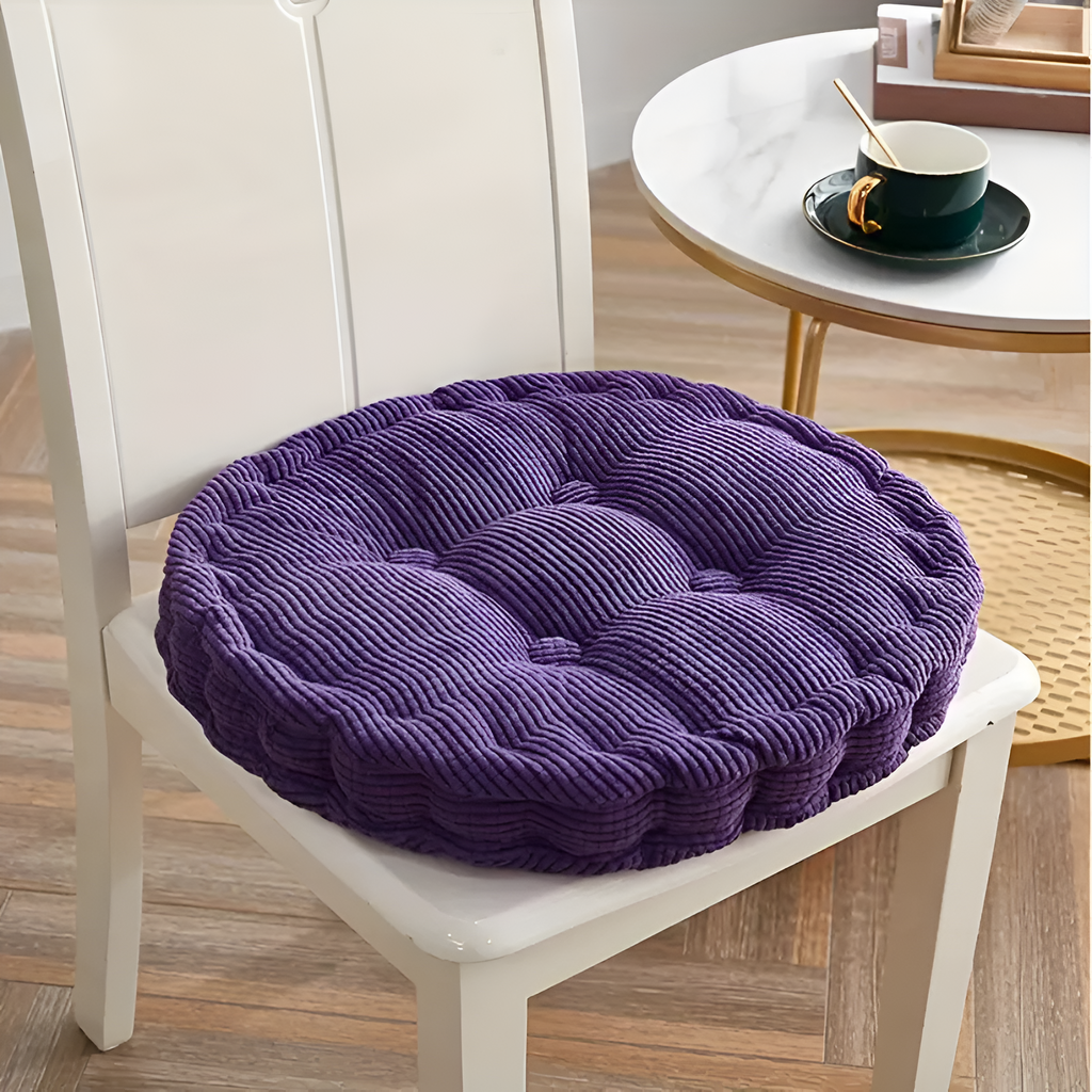 Stackable Corduroy Chair Cushions — product in use