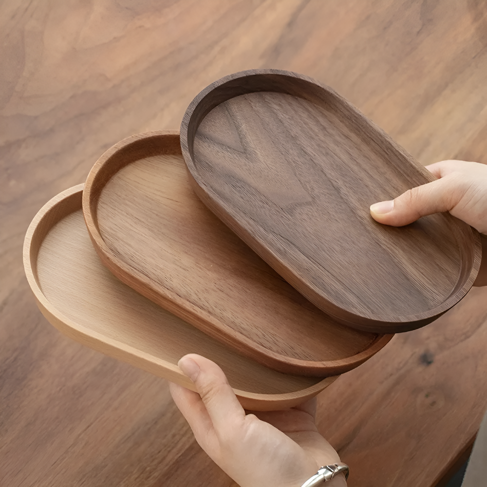 Natural Grain Wooden Serving Tray — main product photo