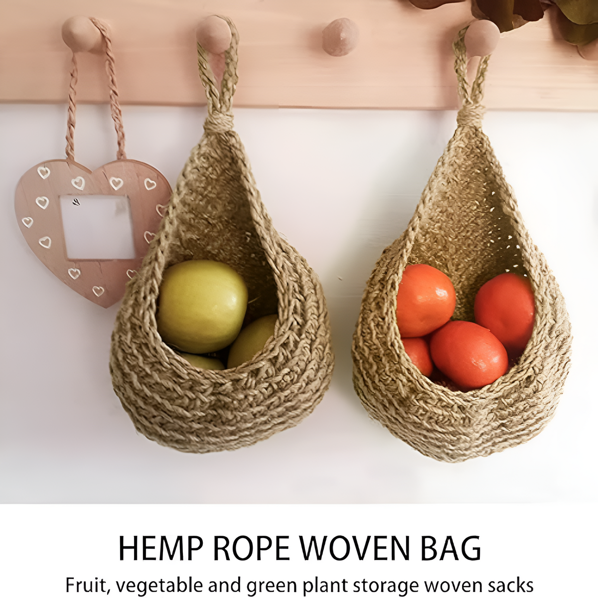Handcrafted Boho Hanging Basket — product close-up