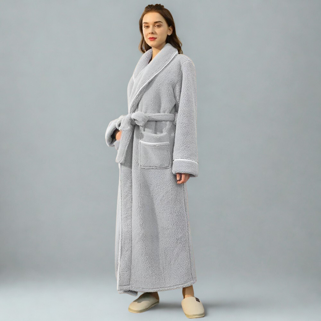 Sherpa Comfort Bathrobe — material texture close-up