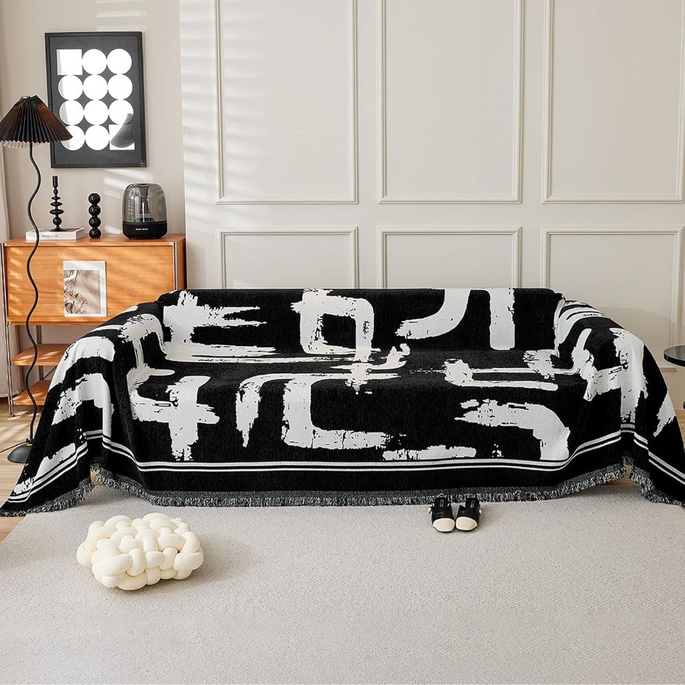Brushstroke Art Sofa Cover — product detail view