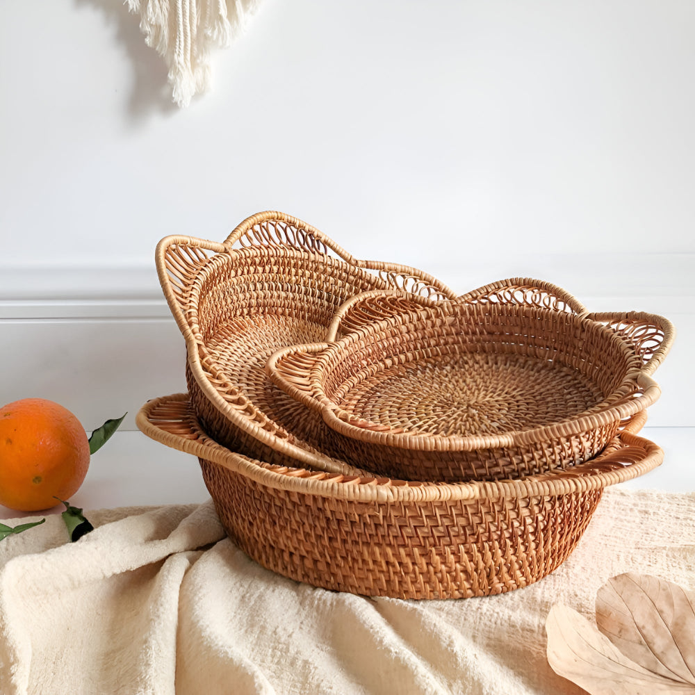 Handwoven Rattan Floral Basket — product close-up