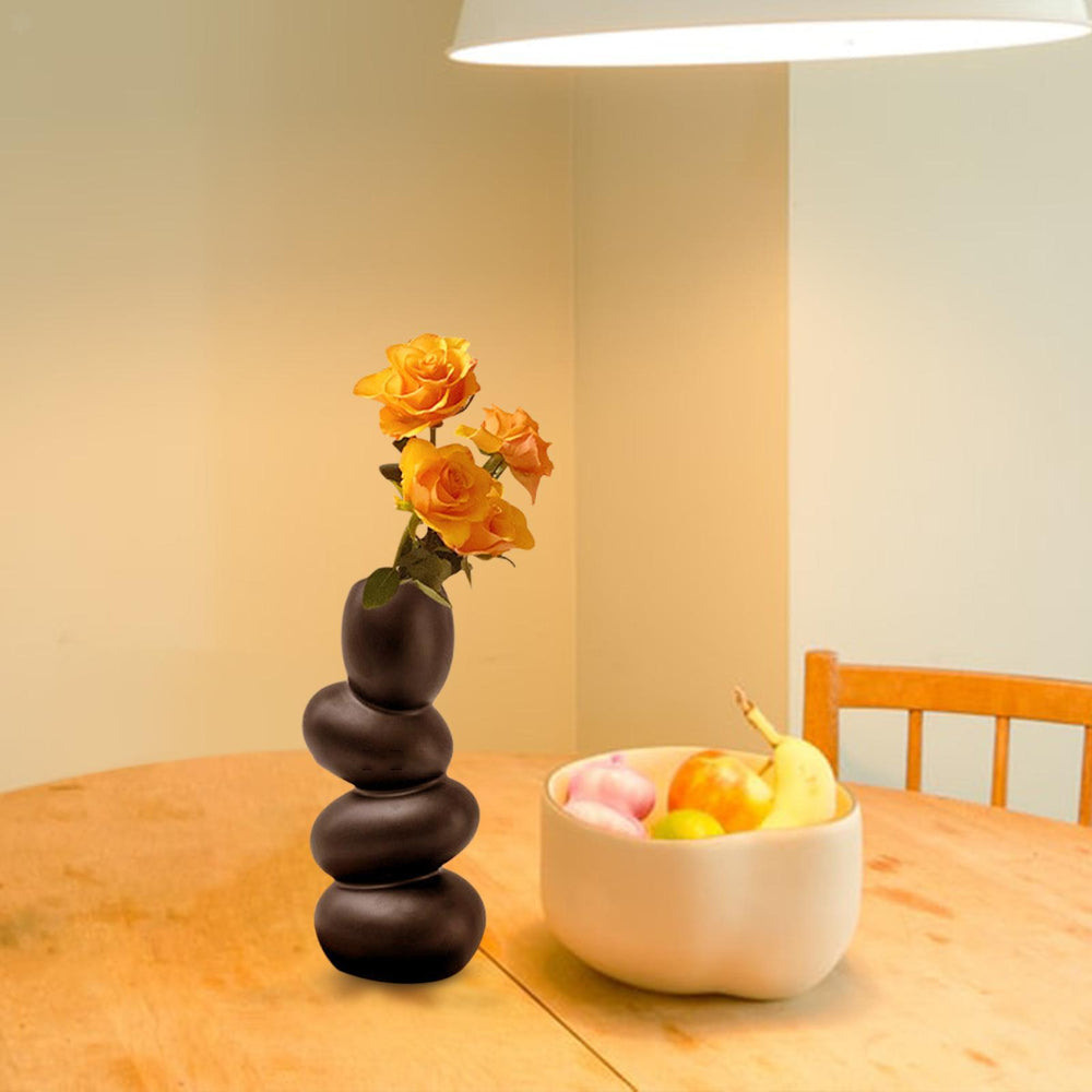 STRATA Sculptural Ceramic Vase — alternate angle view