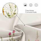 Pastoral Style Plants Waterproof Shower Curtain — product close-up