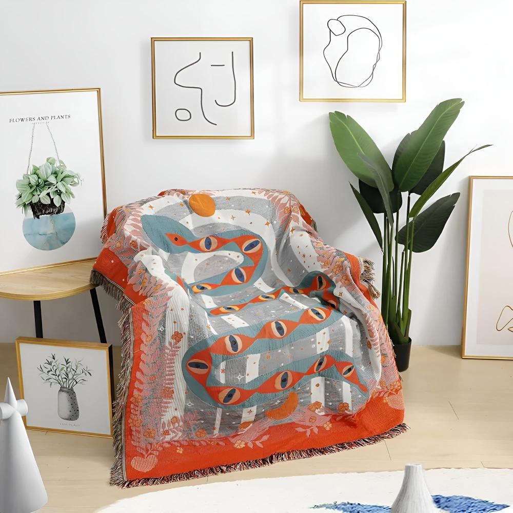 Serpent's Path Blanket — lifestyle shot