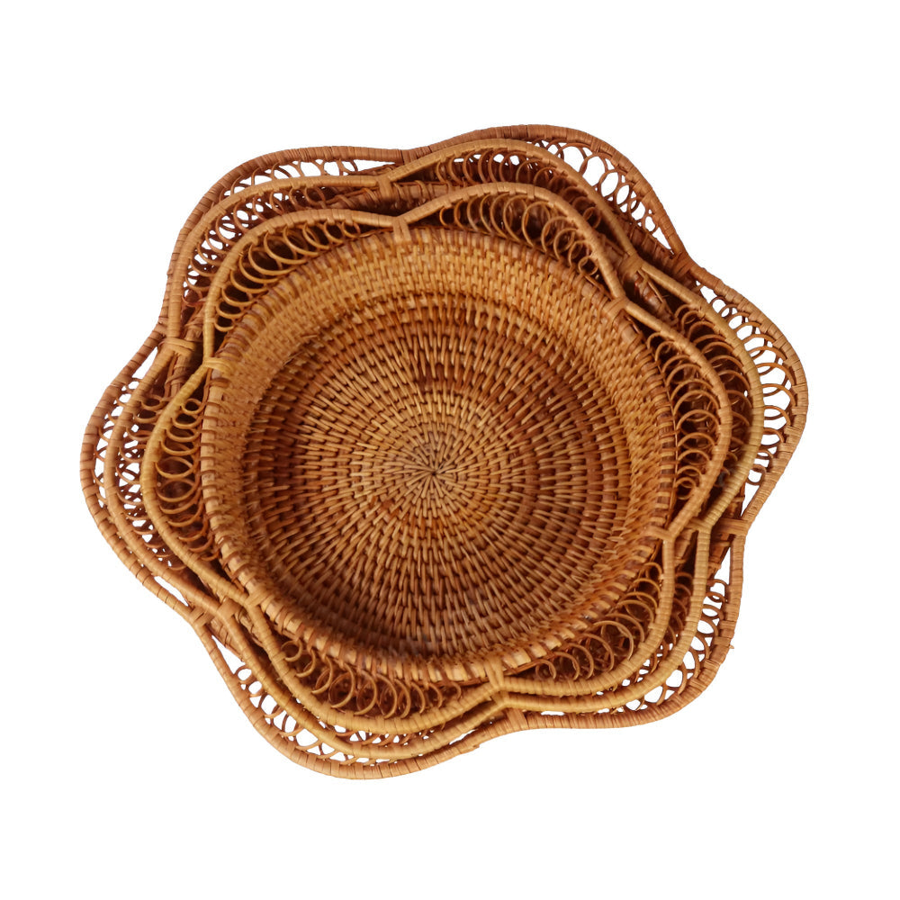 Handwoven Rattan Floral Basket — lifestyle shot