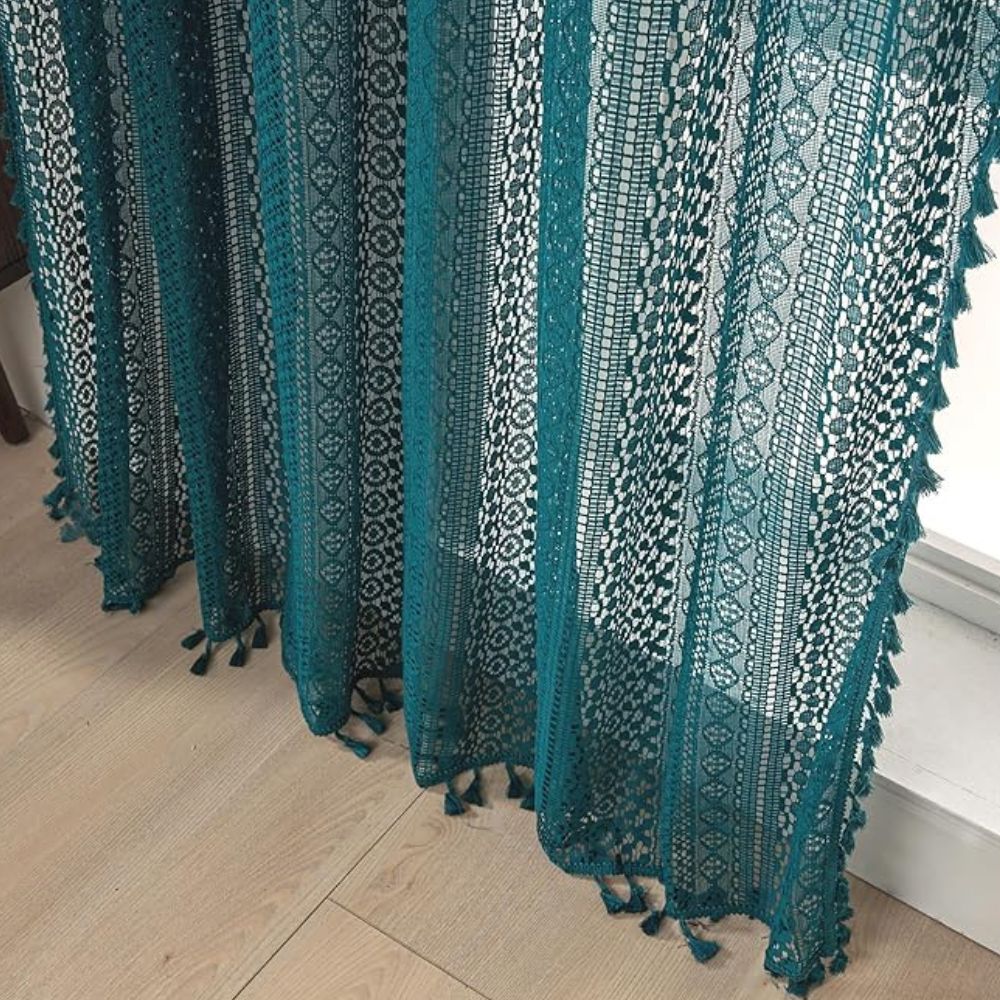 Luminé Crochet Tassel Curtain — product close-up