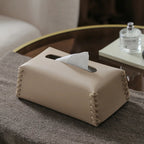 Stitched Leather Tissue Box Holder — lifestyle shot