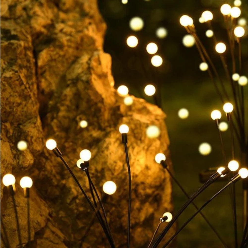 Solar Powered Firefly Garden Lights — product in use