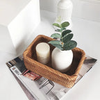 Artisan Rectangular Rattan Storage Basket — lifestyle shot
