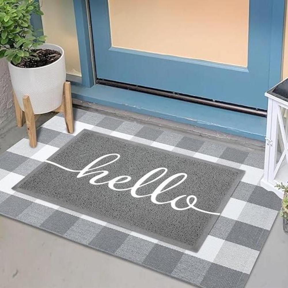 Hello Luxe Doormat — product in use