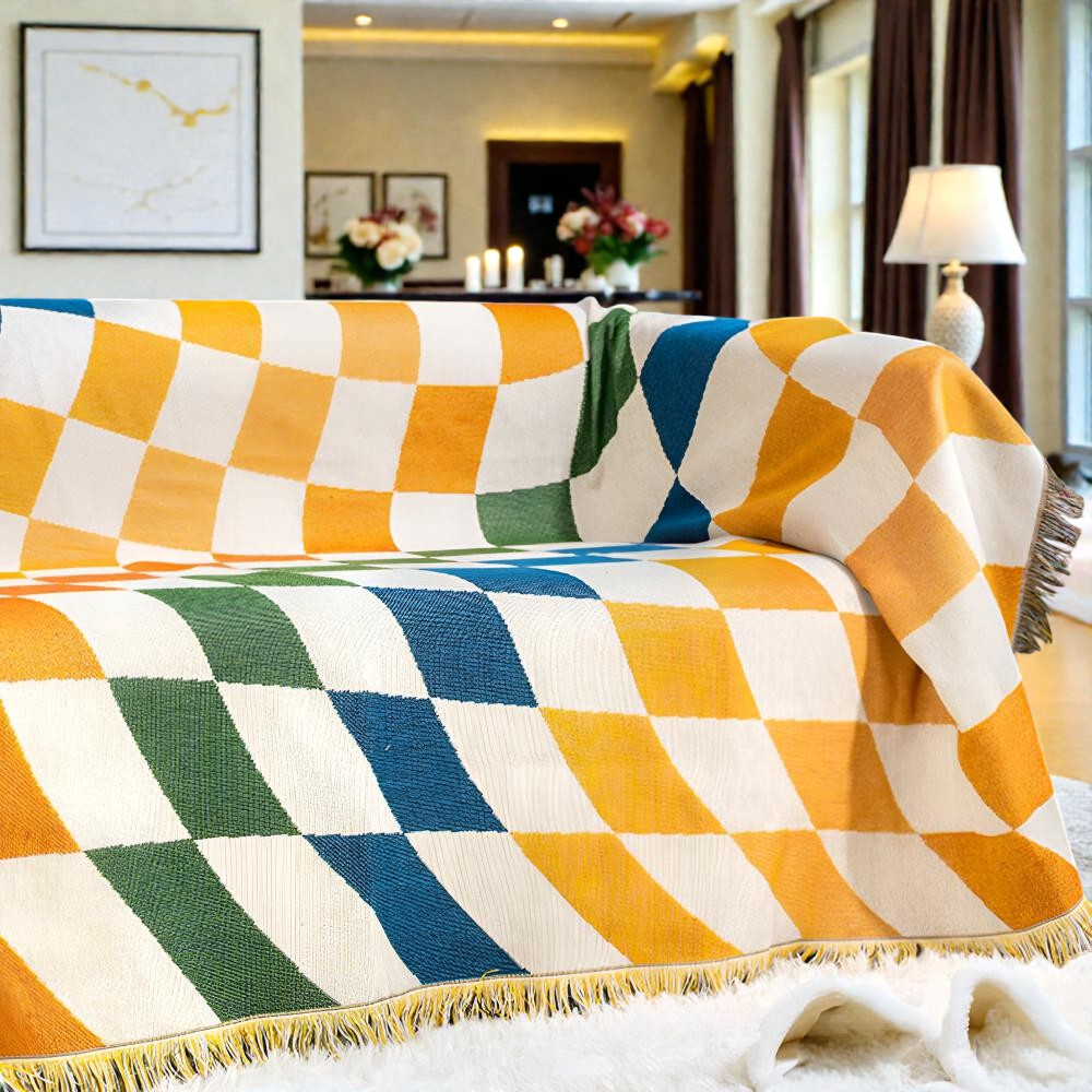 Checkerboard Throw Blanket — view 3