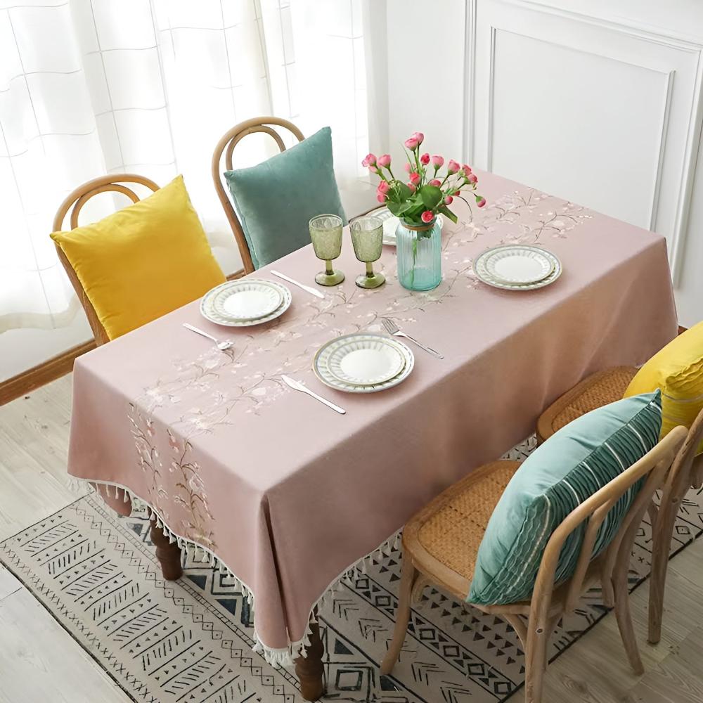 Blossom Weave Elegance Tablecloth — additional view