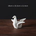 Origami-Inspired Ceramic Bird Statue — lifestyle shot
