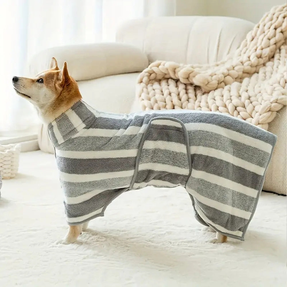 Gentle Touch Dog Drying Towel Robe — product close-up