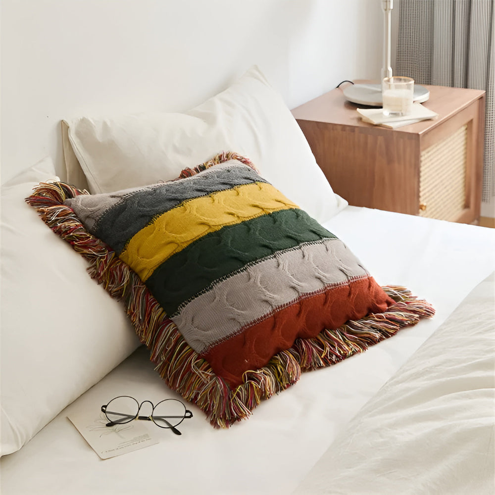 Colourful Radiance Knit Cushion — lifestyle shot