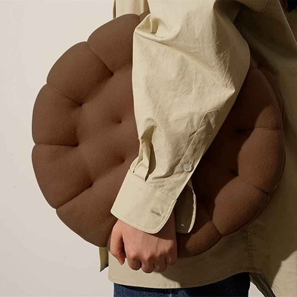 Snuggly Cookie-Inspired Cushion — product in use