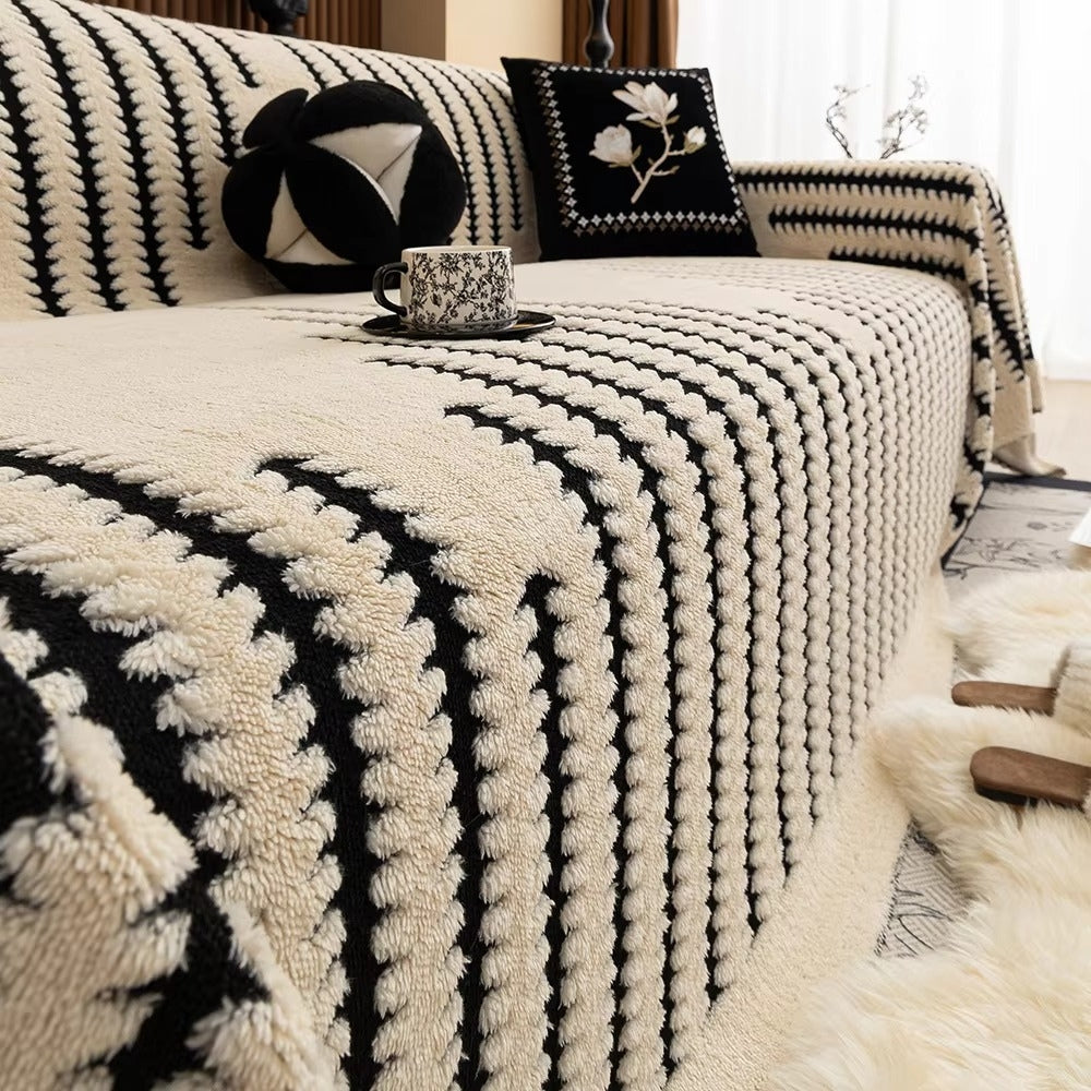 Heritage Plush Tufted Sofa Cover — alternate angle view