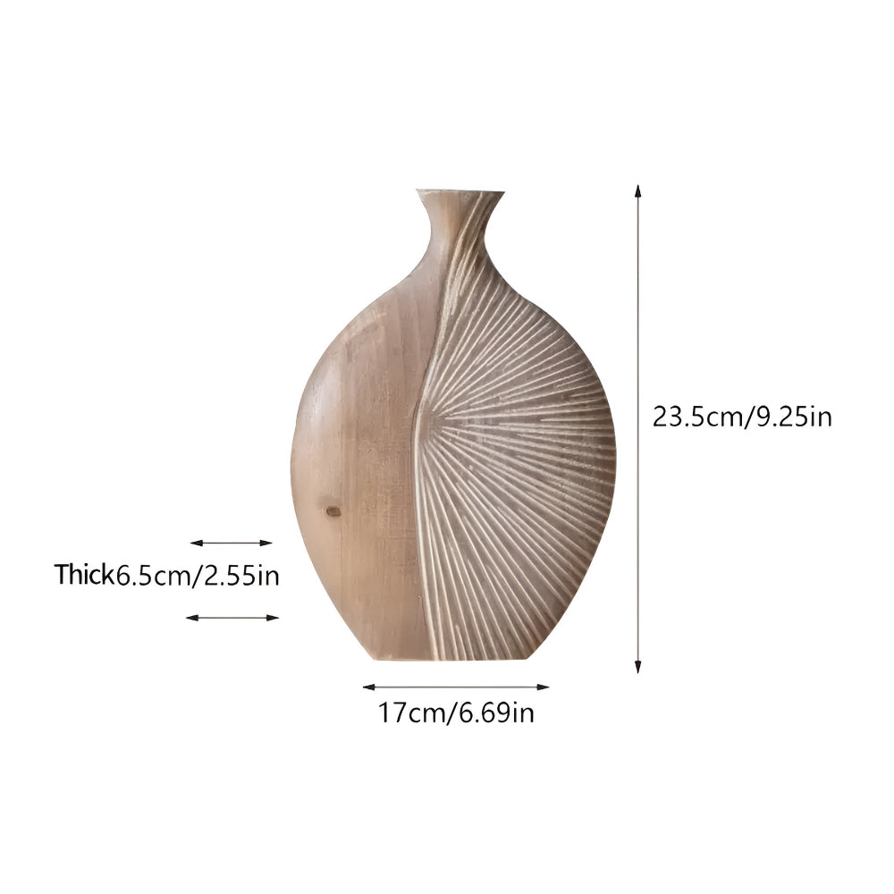 Sierra Grove Wooden Vase — alternate angle view