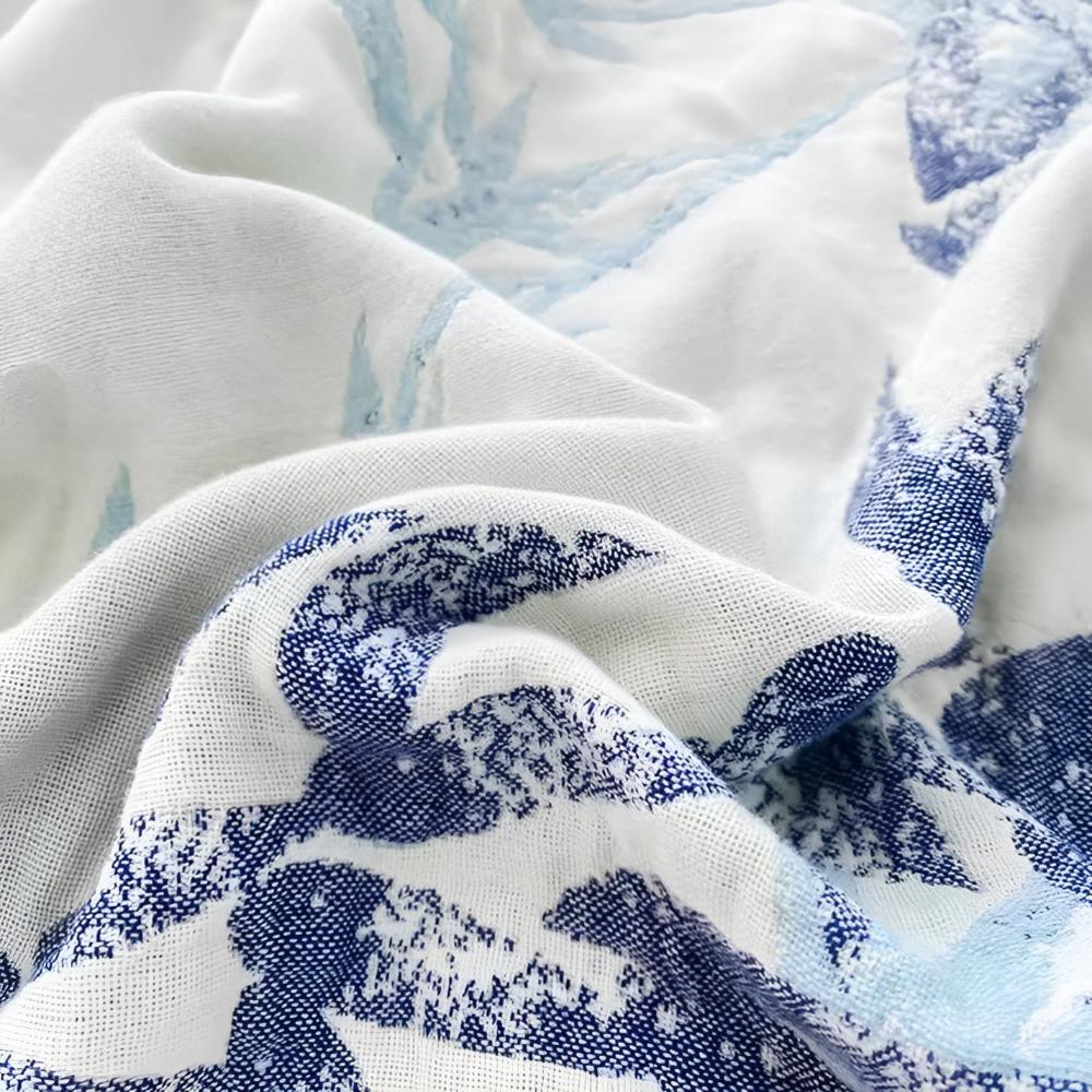Bamboo Cotton Reversible Jacquard Throw — product in use