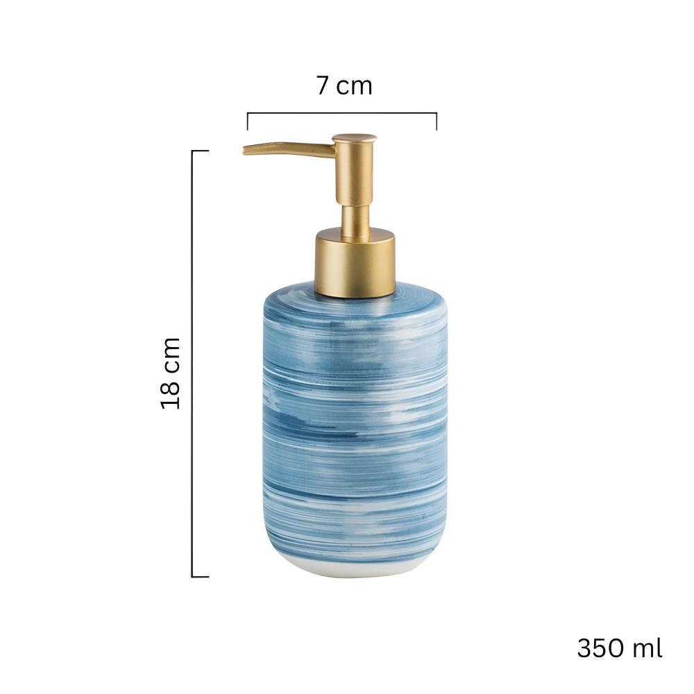 Marble Ceramic Soap Dispenser — alternate angle view