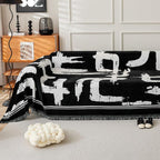 Brushstroke Art Sofa Cover — product in use