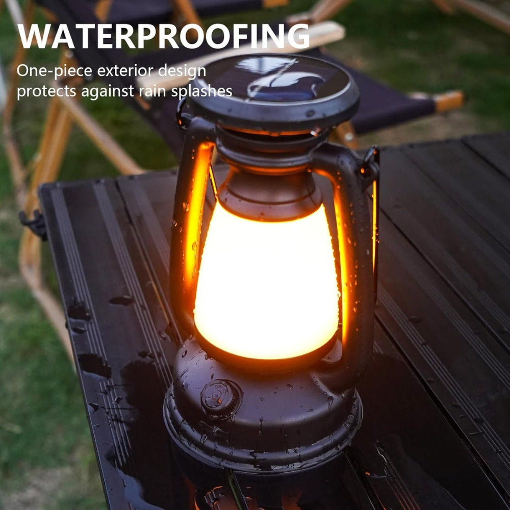 Solar Dimmable USB Camping Lantern — product in use