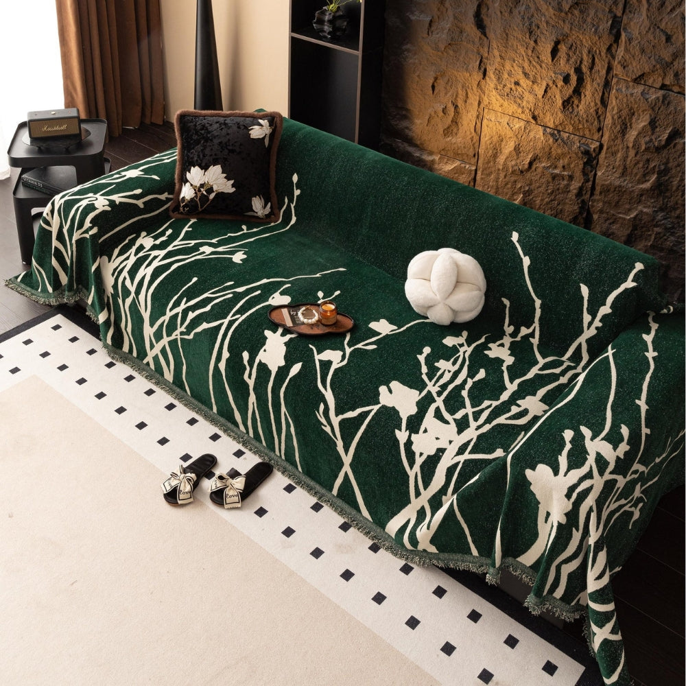 Twilight Branches Chenille Sofa Cover — size and scale reference