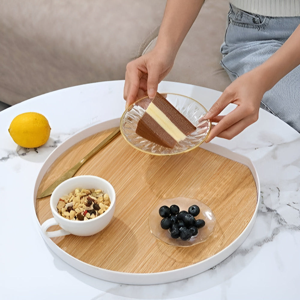 Modern Circle Dining Tray — product in use